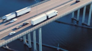 Truck-car-driving-bridge