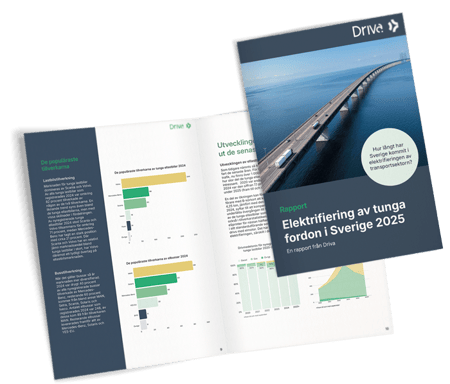 Omslag till rapporten Elektrifiering av tunga fordon i Sverige 2025
